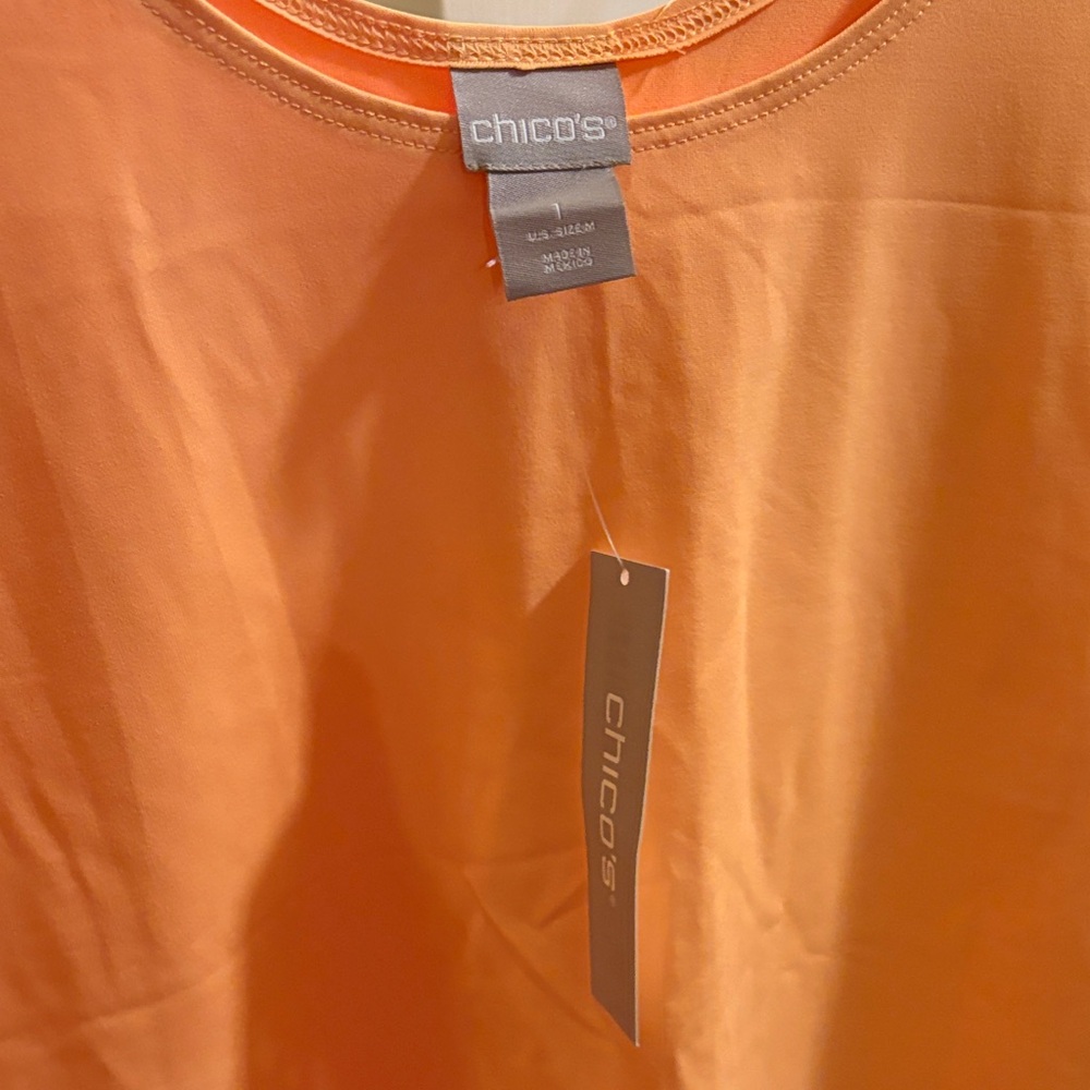 Chico's Tank Top microfiber contemporary 1 / medium NWT Soft Nectarine - Picture 8 of 8